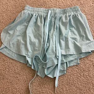 Teal butterfly shorts!! XS barley used!